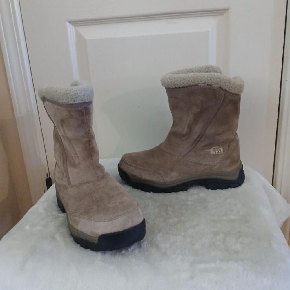 Sorel Waterfall Suede Waterproof Winter Boots Women's 7.5 Gorpcore Granola Ski